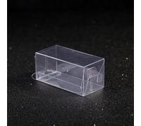 BBTISG 40 Pieces Clear Boxes for Favors, 3.7 * 3.7 * 8cm Transparent Protective Box Display Box Folding Clear Gift Box for Organisation, Protection, Display