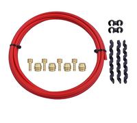 BBTISG Bike Brake Tube, 3 Meters Brake Hose Hydraulic Disc Brake Hose Repair Kit with Insert Connecting Screws for MTB/Road Bike (SR01T, Red)