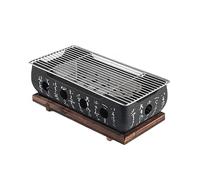 BBTISG Charcoal BBQ Grill Japanese Style, 34.5x17x12cm Mini Household BBQ Charcoal Stove Portable BBQ Grill Rectangle with Wire Mesh for Picnic, Beach, Kitchens, Traveling
