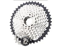 BBTISG Chrome Bike Cassette, 8/9/10/11 Speed Freewheel Cassette 11-42T Mountain Bicycle Cassette Fit for MTB Bike, Road Bicycle (11Speed 11-42T)