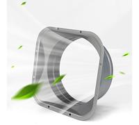 BBTISG Duct Connector Flange Square Exhaust Pipe, Metal Vent Pipe Connector Metal Straight Pipe Flange Square To Round Interface Air Duct Air Outlet Duct for Heating Cooling Ventilation System (100mm)