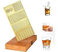 BBTISG Ice Designer Tray, Large Square Ice Molds Craft for Whiskey Craft Modern Ice Molds Cube Molds for Clear Ice Cocktails Personality Pattern Speed Printing Plate