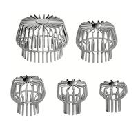 BBTISG Stainless Steel Roof Drain Net Leaf Catcher, Weatherproof Flexible Downspout Protector Gutter Guards Gutter Leaf Protection Downpipe Prevents Pipes Clogging with Leaves and Debris (110mm)