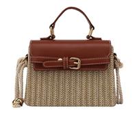 BBTISG Straw Cross-Body Bag for Women Girls Summer Fashion Straw Hobos Shoulder Bag Beach Woven Basket Handbags for Holiday Travelling (Brown)