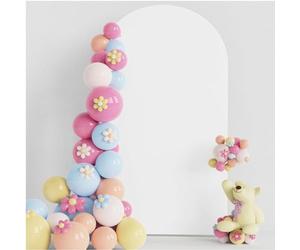 BBTISG Wedding Arch Cover, Arch Backdrop Background Cover Round Top Backdrop Frame Stand Cover for Anniversary, Baby Shower, Wedding, Birthday (6ft/180 x 80CM, White)