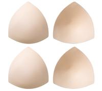 BBTO 2 Pairs Bra Pads bikini Inserts removable sports bra padding replacement Triangle Shape Insert Comfortable Breathable(5.91 x 5.71 Inches,Beige)