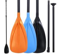 BBTO 3 Pack Sup Paddle 3 Pieces Adjustable Aluminium Stand-up Sup Paddle with Glass Fiber Blade Adjustable Aluminum Alloy Shaft 65" - 85" for Surfing Floating Water Sport (Black, Blue, Orange)