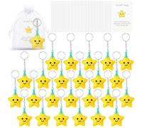 BBTO 36 Sets Pocket Hug Star Keychain Bulk, You're a Star Keychain with Motivational Card, Positive Appreciation Gift for Teacher Employee Team Colleagues Nurse Office Staff Social Worker