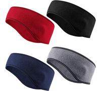 BBTO 4 Pcs kids ear muffs Winter Ear Warmer Fleece Headband for boys Child Outside Sporting Running (Classic Color)