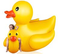 BBTO 5 Feet Giant Inflatable Duck Pool Float, Huge Rubber Duck, 1 PC | Large Blow up Duck, Big Rubber Duck, Beach Party, Floating Toy, Summer Beach Swimming Pool Party Decoration