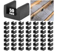 BBTO 50 Pcs U Boat Floor Floaters, Rubber Joist Isolators Floor Decoupler, Sound Isolation Clip for Subfloor Sound Blocking
