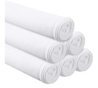 BBTO 6 Count Sublimation Cooling Towels Bulk for Sports 40"x12" White Golf Sweat Gym Towel Ice Breathable Soft Chilly Microfiber Sweat Rags for Neck Face Body Hot Weather Workout Sports