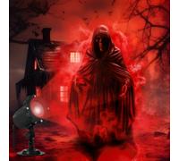 BBTO Halloween Ghost Projector Light Outdoor Decoration, Red, Waterproof | Dynamic Halloween LED Light, Spooky Projector Lamp for Party Yard Indoor Decor