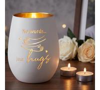 Bbto Sympathy Gift Candle Holder No Words Just Hugs, Glass Tea Light