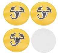 BBTUA 4 Pcs Wheel Center Cap Sticker for Abarth 500 500L 500X Bravo 2022, Badge Emblem Decal Car Hub Centre Caps Sticker Badge Wheel Trim,I-50mm