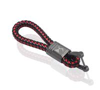 BBTUA Car Keyring for DS 3 Crossback DS7 DS4 DS3 DS Spirit, Car Keychain Replacement Key Fob Accessories Key Ring for Men Women Family Present,Bla-ck and Red