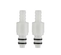 BBTUS 2PCS 1/4" 3/8" 5/16" Plastic In-Line Hose Barb Coupling Insert Quick Connector, Shut-Off Valved in Tube Quick Connector, Male Quick Connect Hose Fittings (2x Male Connector) (5/16")