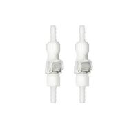 BBTUS 2Pcs 1/8" 3/16" 1/4" 1/8" 90 Degree Elbow Plastic Tube in-line Hose Quick Connector Disconnect Barb insert Fittings Shut-Off Valved in Quick Release Coupling (2 Male+ 2 Female) (3/16")