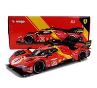 Bburago FERRARI RACING 499P LE MANS Super Car - 1:18 Scale - Incredibly Detailed Die-Cast Replica Collectible Model Car, Red, 0.0541666667