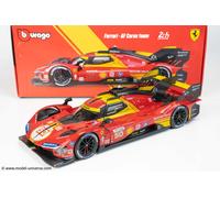 Bburago FERRARI RACING 499P LE MANS HYPERCAR (2024) AF CORSE #50-1:18 Scale - Incredibly Detailed Die-Cast Replica Collectible Race Car Model