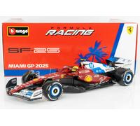 Bburago 1:18 Ferrari SF-25 No.44 Lewis Hamilton Miami GP 2025 (18-16816-H-MIA...