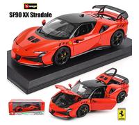 Bburago 1:18 Ferrari SF90 XX Stradale Red/White die-casting simulation alloy car model handicraft decoration collection toy SF90 XX Stradale
