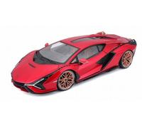 Bburago 1:18 Lamborghini Sian FKP 37 Red Diecast Model Car - In Stock