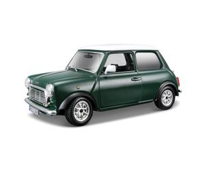 Bburago 1:24 1969 Mini Cooper Green Diecast Model Car 18-22011