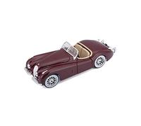 Bburago 1:24 Bijoux Jaguar XK 120 Roadster (1951) Assorted Colours, Silver Or Wine Red Metallic