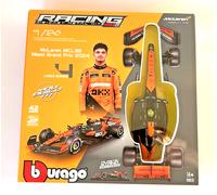 Bburago 1/24 F1 McLaren 2024 #4 Lando Norris MCL38 Miami GP Model Kit #28504