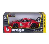 Bburago 1/24 Porsche 911 RSR Motorsport Red/White Livery Diecast Model Car