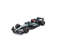 Bburago 1:24 Scale Mercedes-AMG Petronas W15 Formula 1 Car 2024 - Die-Cast Model w/Driver Helmet, F1 Collectible