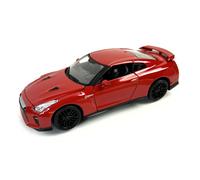 Nissan GT-R R35 3.8 V6 Red 2017 Detailed Burago Diecast 1:24 Scale Model Car
