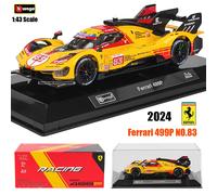 Bburago 1:43 24 HEURES DU MANS 2024 Ferrari 499P No.83 racing model simulation car model alloy car toy male collection gift 2024 499P No.83