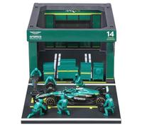 Bburago 1:43 Aston Martin Aramco F1 AMR25 2025 Pit Pass Diorama Fernando Alonso Model Car