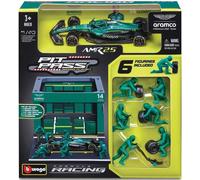 Bburago 1/43 - F1 2025 - Aston Martin AMR25 (#18) Pit Diorama - Lance Stroll