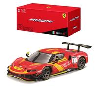 Bburago - 1/43 Ferrari Racing 296 GT3 2023 - New for 2024: Add to Your Collection the 1:43rd Scale Ferrari Signature Metal Car, capturing the Power and elegance of the 2023 GT3