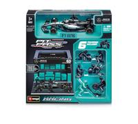 Bburago F1 Mercedes AMG W16 2025 Pit Pass Diorama George Russell 1:43 B18-38458R