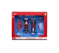Bburago 1:43 Scale Ferrari SF-25 F1 2025 - Charles Leclerc Two-Car Driver Pack | Official Ferrari Licensed Die-Cast Set | 2025 Scuderia Ferrari Formula 1 Collector's Set