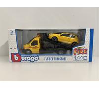 Bburago 1/43 Scale Flatbed Transport with Alfa Romeo Car - New in Box