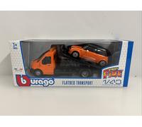 Bburago 1/43 Scale Flatbed Transport with Mini - New in Box