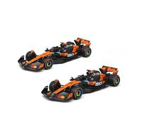 Bburago 1:43 Scale McLaren MCL39 F1 2025 - Lando Norris & Oscar Piastri Team Championship Two-Pack | Official McLaren Licensed Die-Cast Set | 2025 Formula 1 Collector's Set