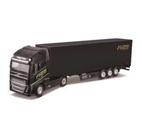 Bburago 1:43 STREET FIRE HAULERS WITH TRAILER - VOLVO FH16 GLOBETROTTER 750 XXLTOYOTIRES, Assorted Designs and Colours