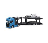Bburago 1:43 STREET FIRE MULTICAR CARRIER- SCANIA S730/PORSCHE MACAN