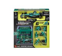 Bburago 18-38460S Pit Pass Diorama Aston Martin AMR25 Lance Stroll 2025 Season D