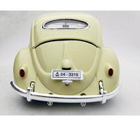 Bburago 1955 Volkswagen Kafer-Beetle Diecast Model Car, 1:18 Scale, Grey, Die-Cast Metal with Plastic Parts, Opening Doors, Bonnet and Boot