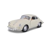 Bburago 1961 Porsche 356B Coupe Classic Luxury Car - 1:24 Scale - Incredibly Detailed Die-Cast Replica Collectible Model Vehicle