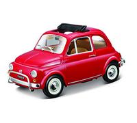 Fiat 500 Lusso 500L Red 1968 Detailed Burago Diecast 1:24 LGB G Scale Model Car