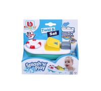 Bburago B16-89002 BB Junior Splash N Play Twist & SAIL, Blue Boat with rescue ty