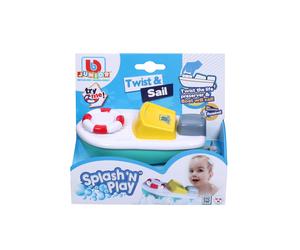 Bburago B16-89002 BB Junior Splash N Play Twist & SAIL, Blue Boat with rescue ty